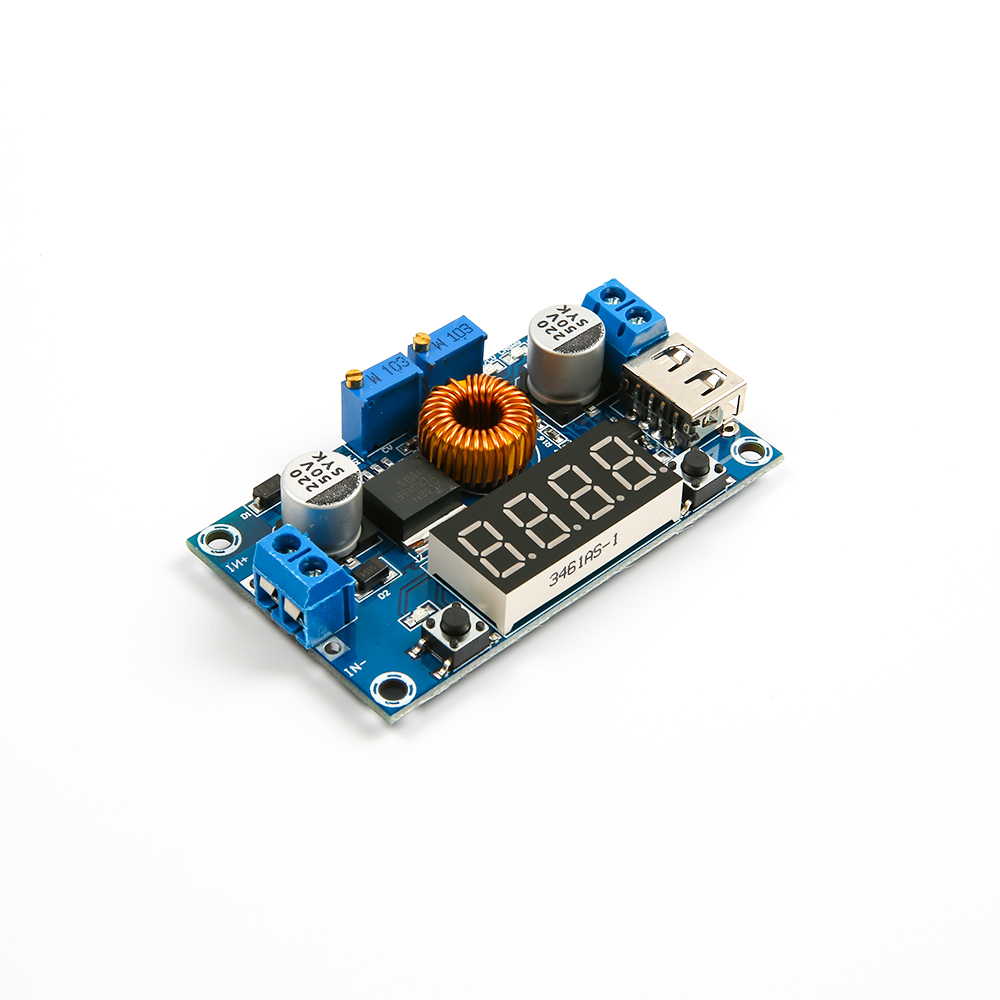 Понижающий преобразователь напряжения XL4015 с дисплеем на 4 символа, DC-DC 5А